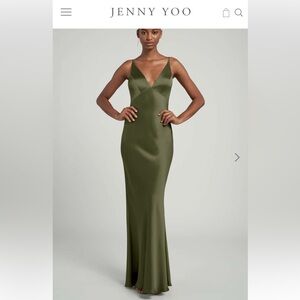 Jenny Yoo Eloise Bridesmaid Dress in Olive